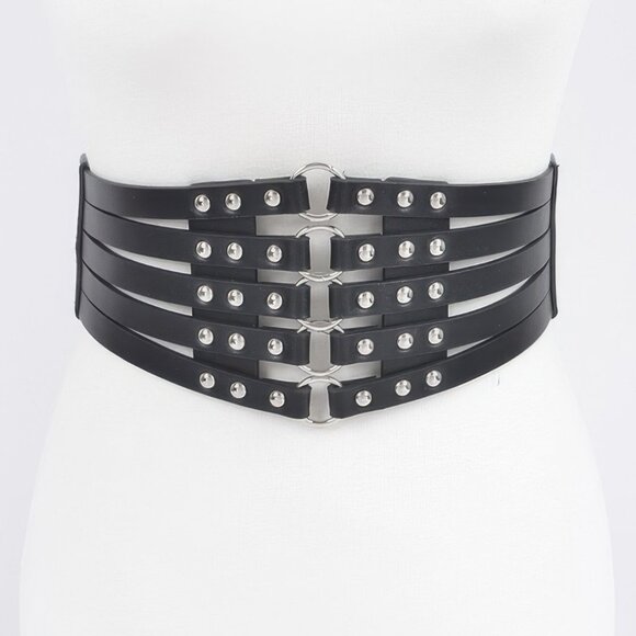Stud Waist Elastic Belt - Picture 1 of 4